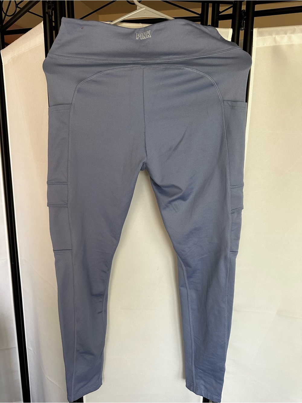 PINK Victoria's Secret Slate Blue High-Waist Leggings with Side Pockets